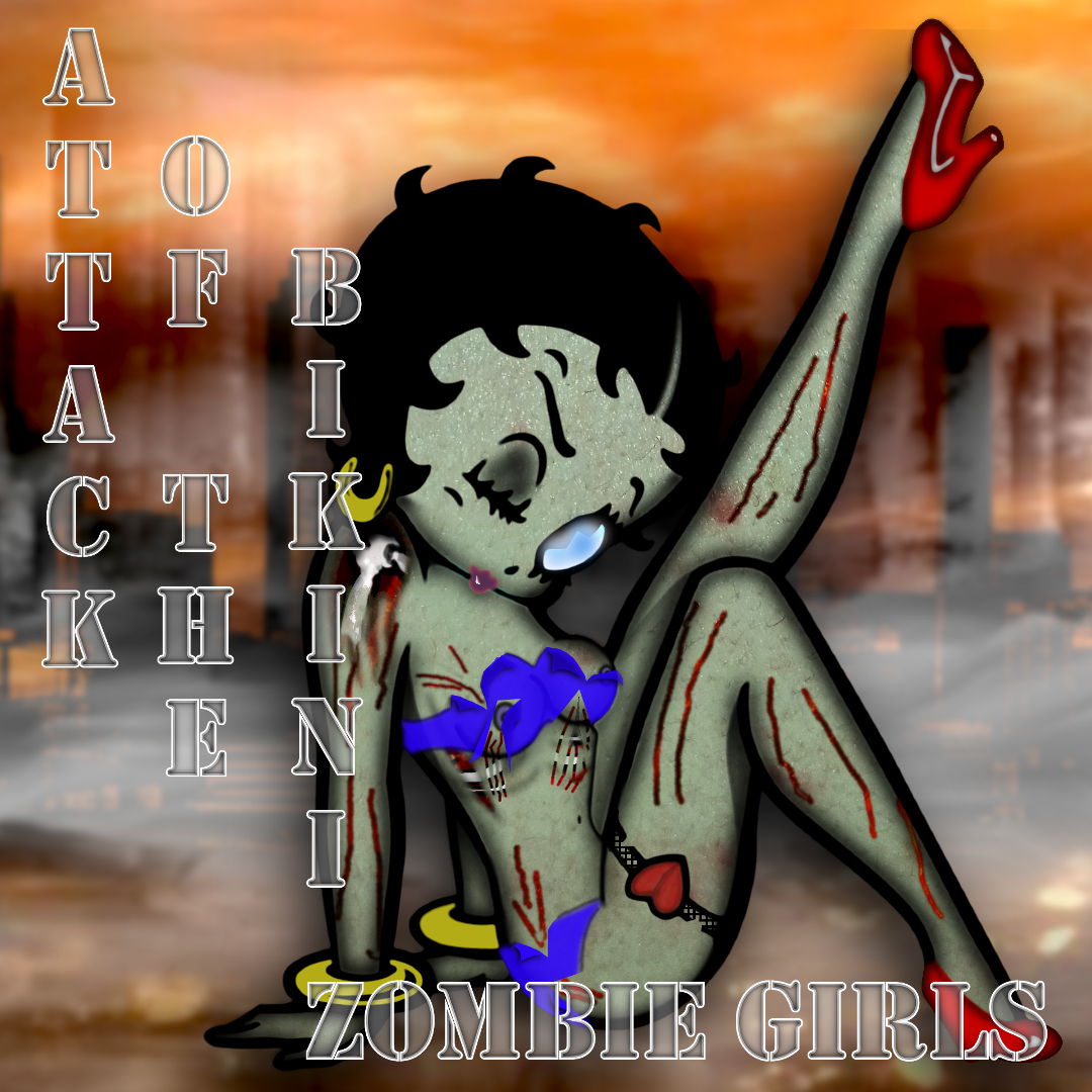 Attack of the Bikin Zombie Girls Zombie artwork
